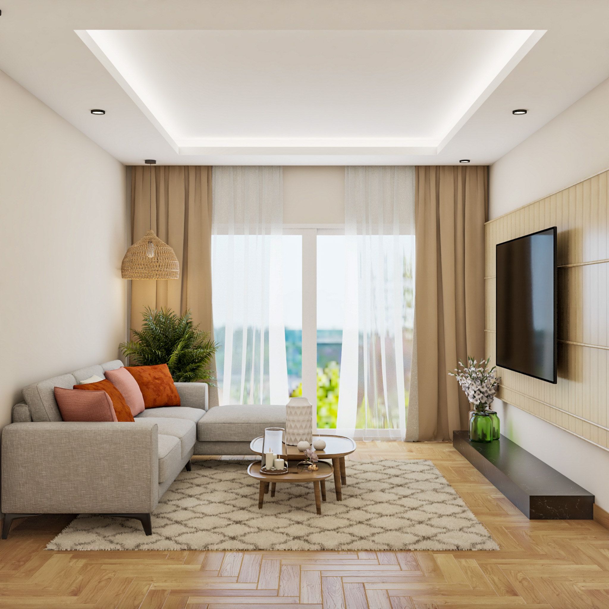 Scandinavian Design For Living Rooms With Wooden Flooring