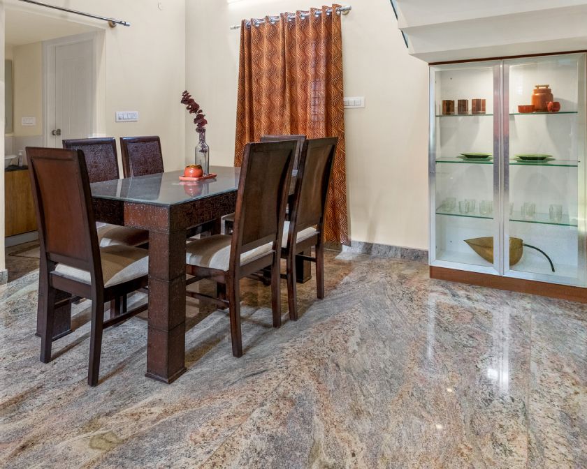 Contemporary Grey Marble Flooring With White Veins