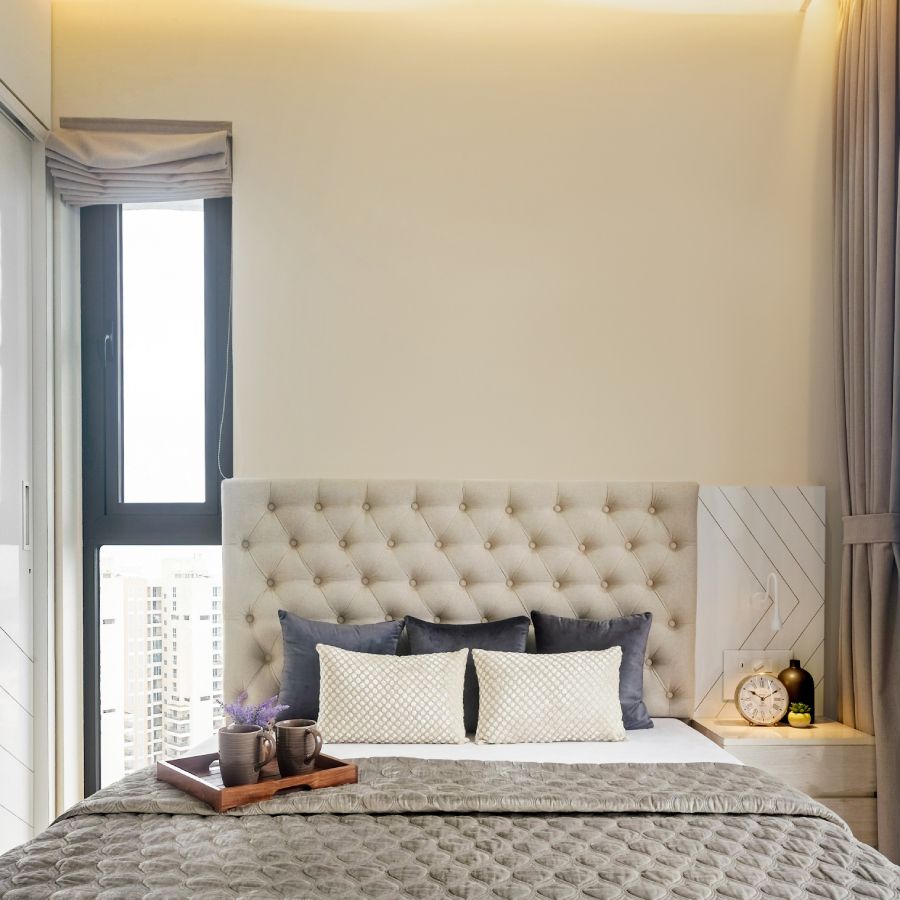 Light-Coloured Wall Paint Idea For Bedrooms | Livspace