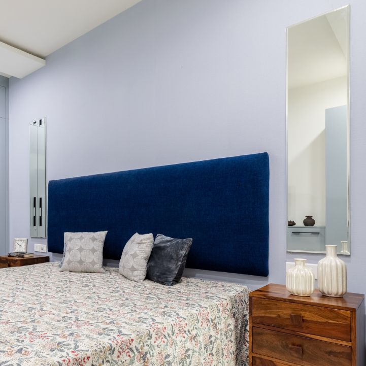 Powder Blue Modern Bedroom Wall Paint Design