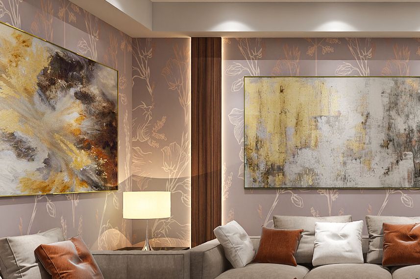 Floral Wallpaper Design For Modern Living Rooms Livspace