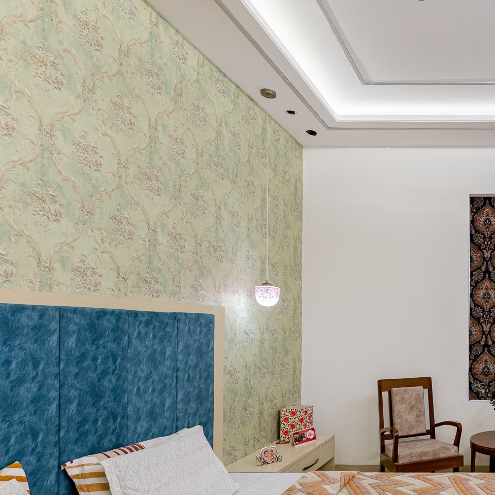 Modern Green Wallpaper Design For Bedrooms