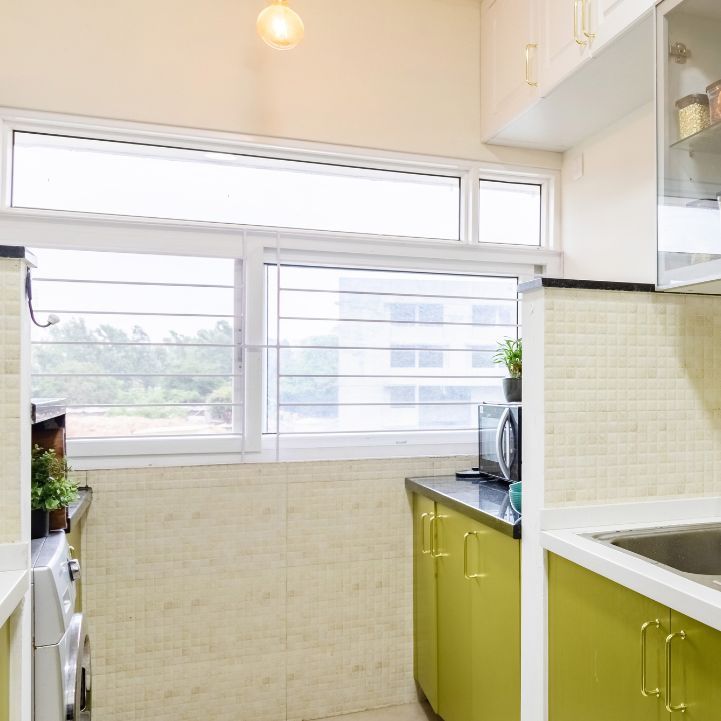 Modern White Window Grill Design For Kitchens