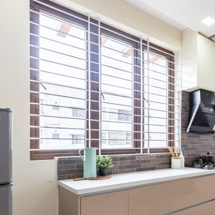 Hinged Wooden Window Design For Modern Kitchens