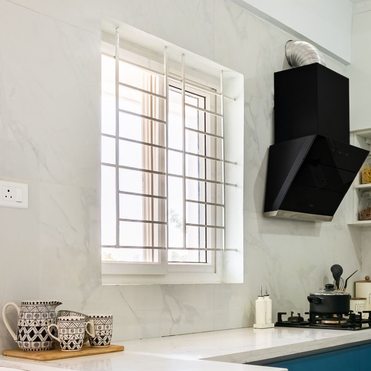 Classic White Sliding Window Design For Kitchens