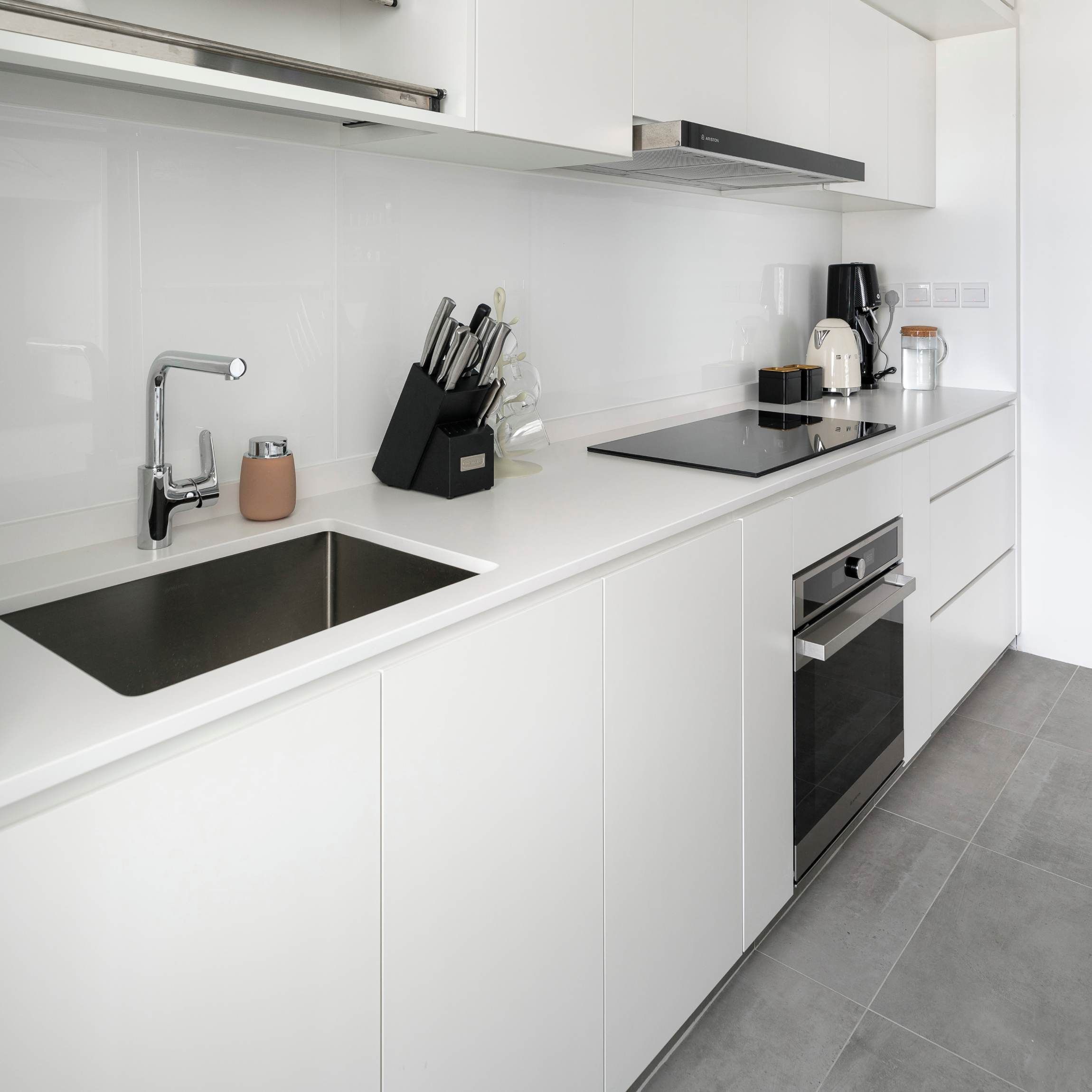 Modern White Laminate Design For Kitchen Spaces