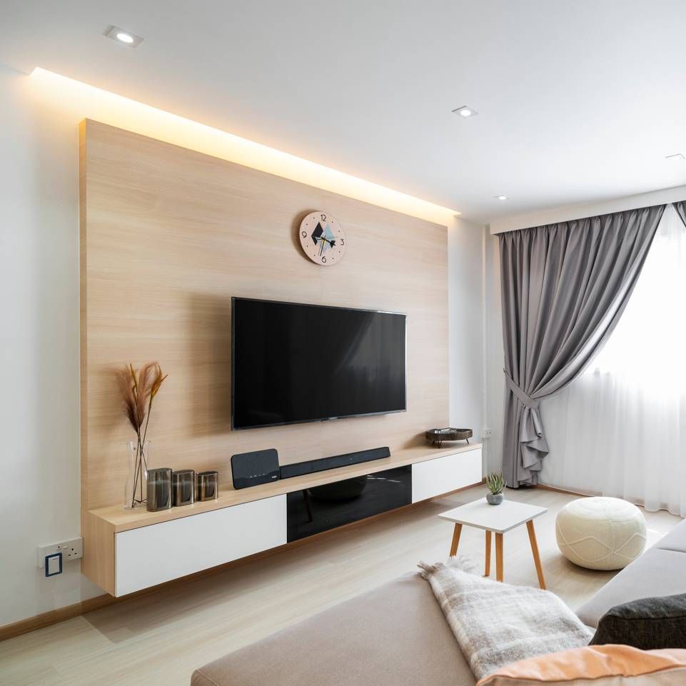 Scandinavian White Wall Paint Design Livspace