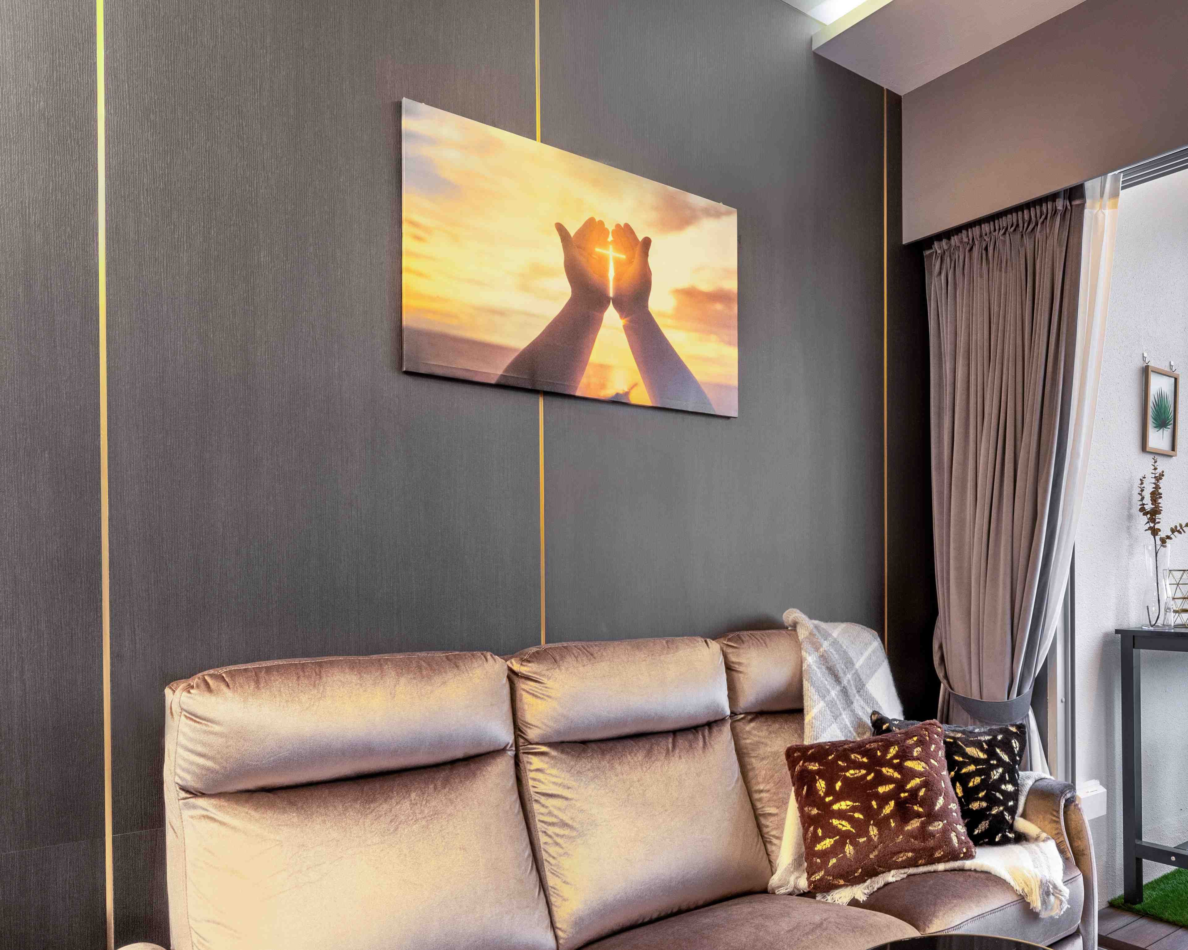 Contemporary Wall Design With Dark Brown Wooden Panelling