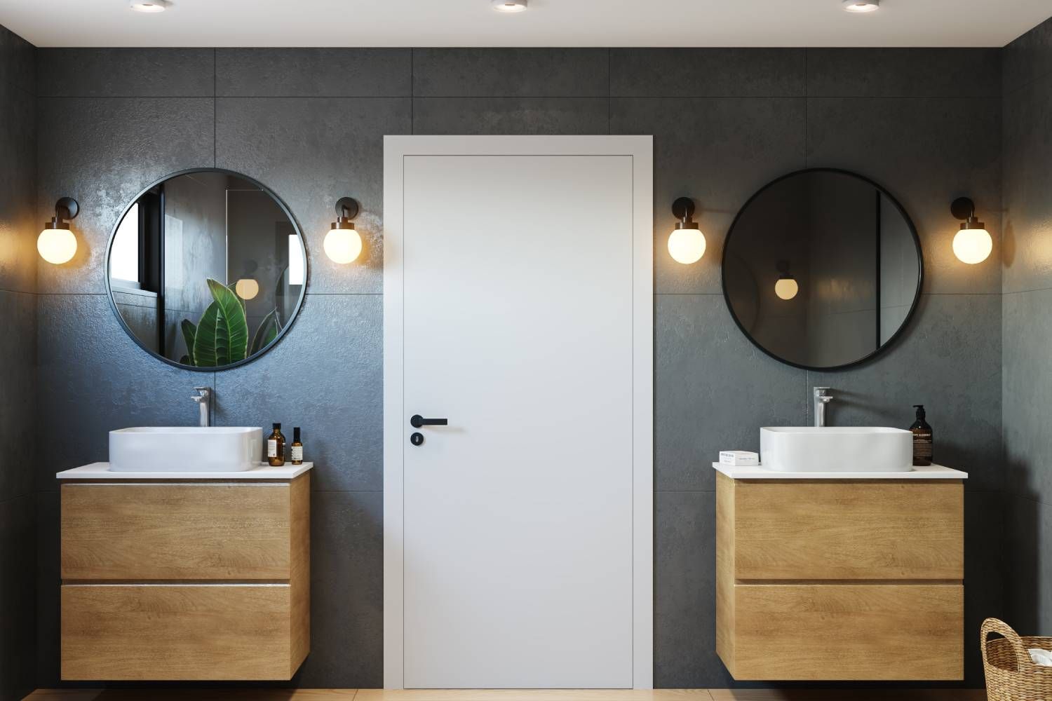 Scandinavian Grey Porcelain Bathroom Wall Tile