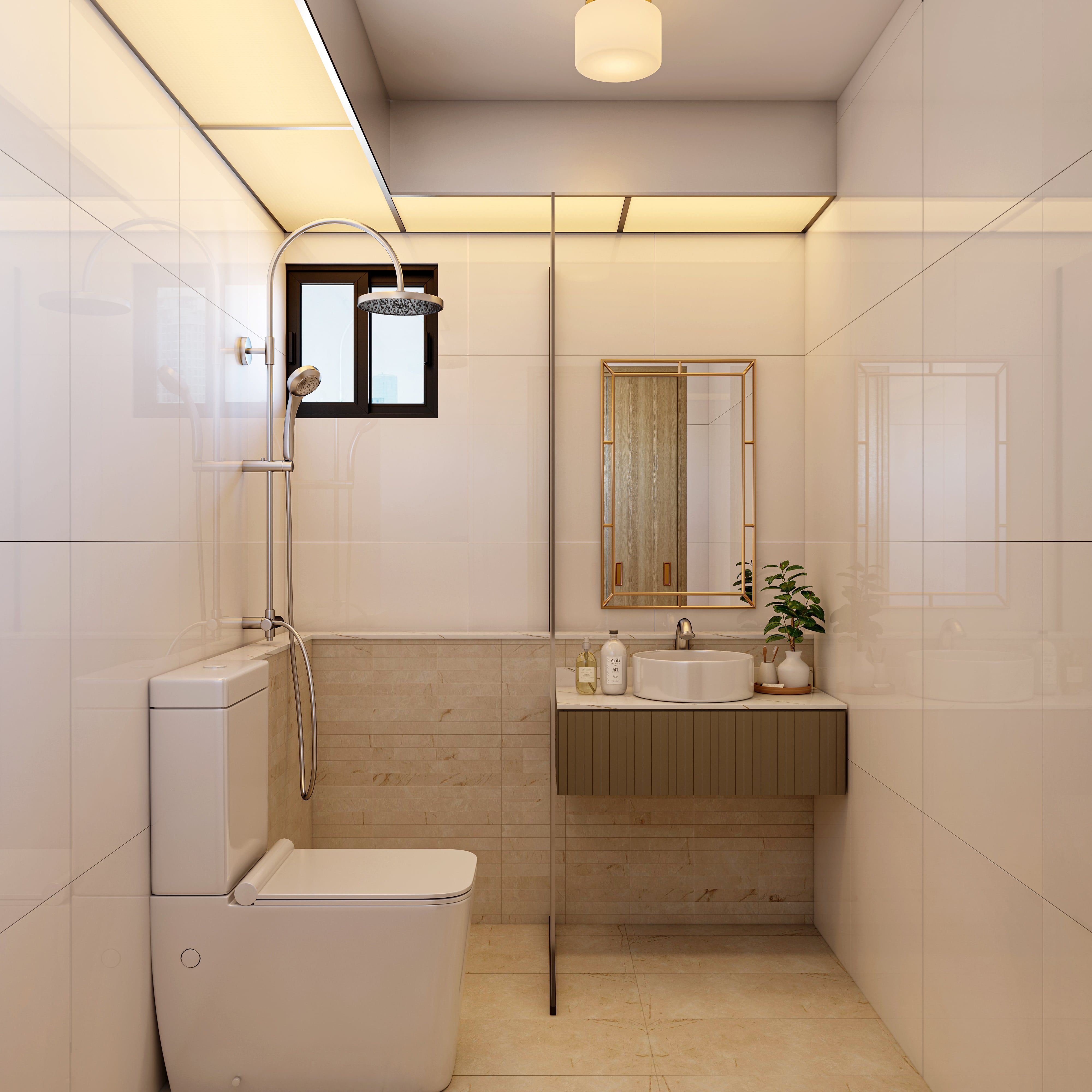 Contemporary Design With A Wall-Mounted Vanity For Bathrooms
