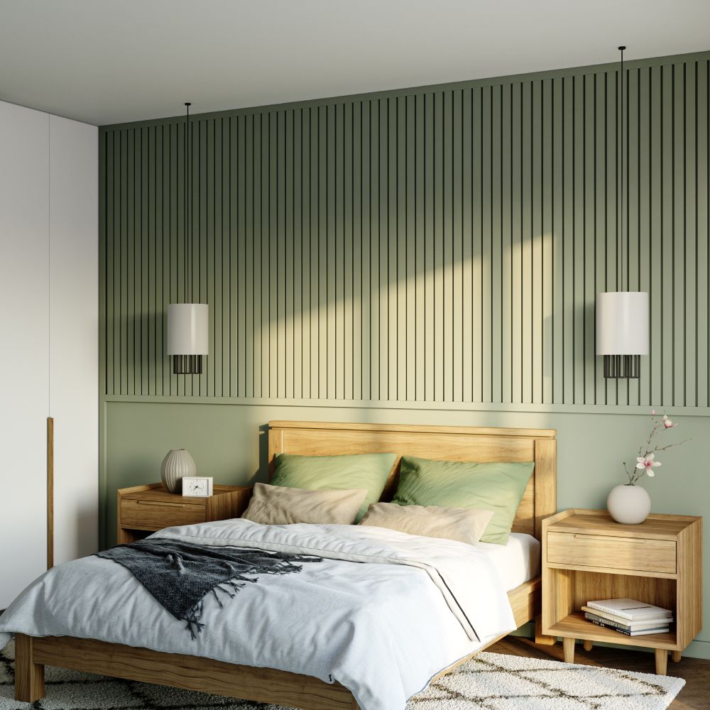 Pastel Green Bedroom Wall Paint Design Livspace