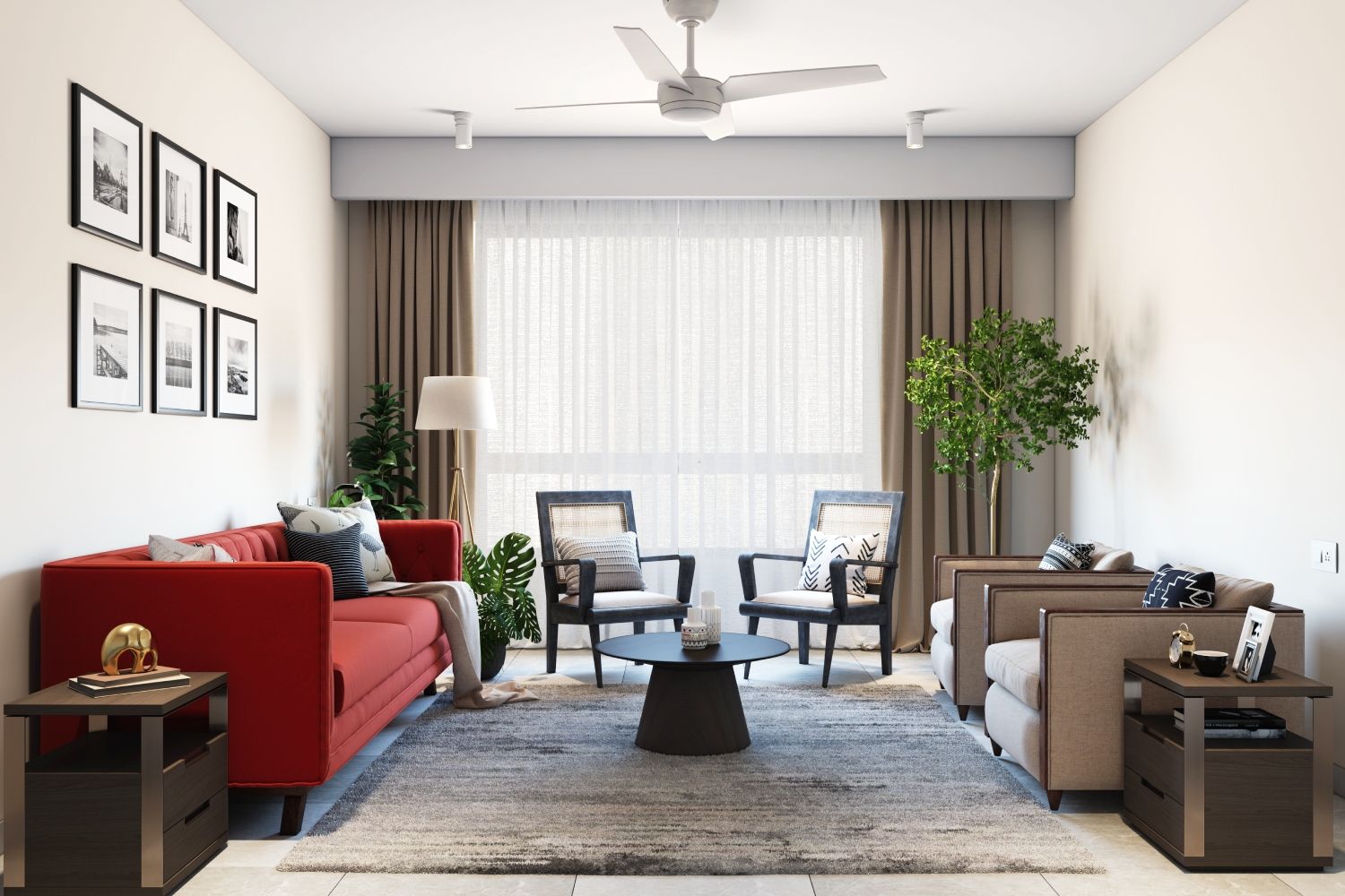 Low-Maintenance Wall Paint Design For Living And Dining Rooms | Livspace