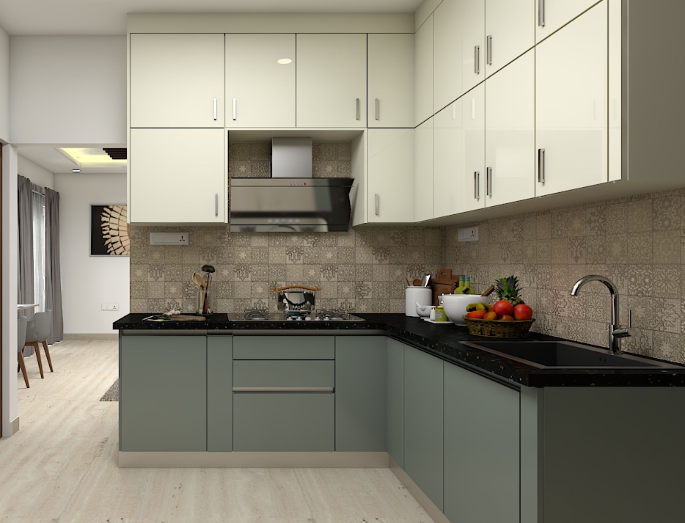 Low Maintenance Compact LShaped Kitchen
