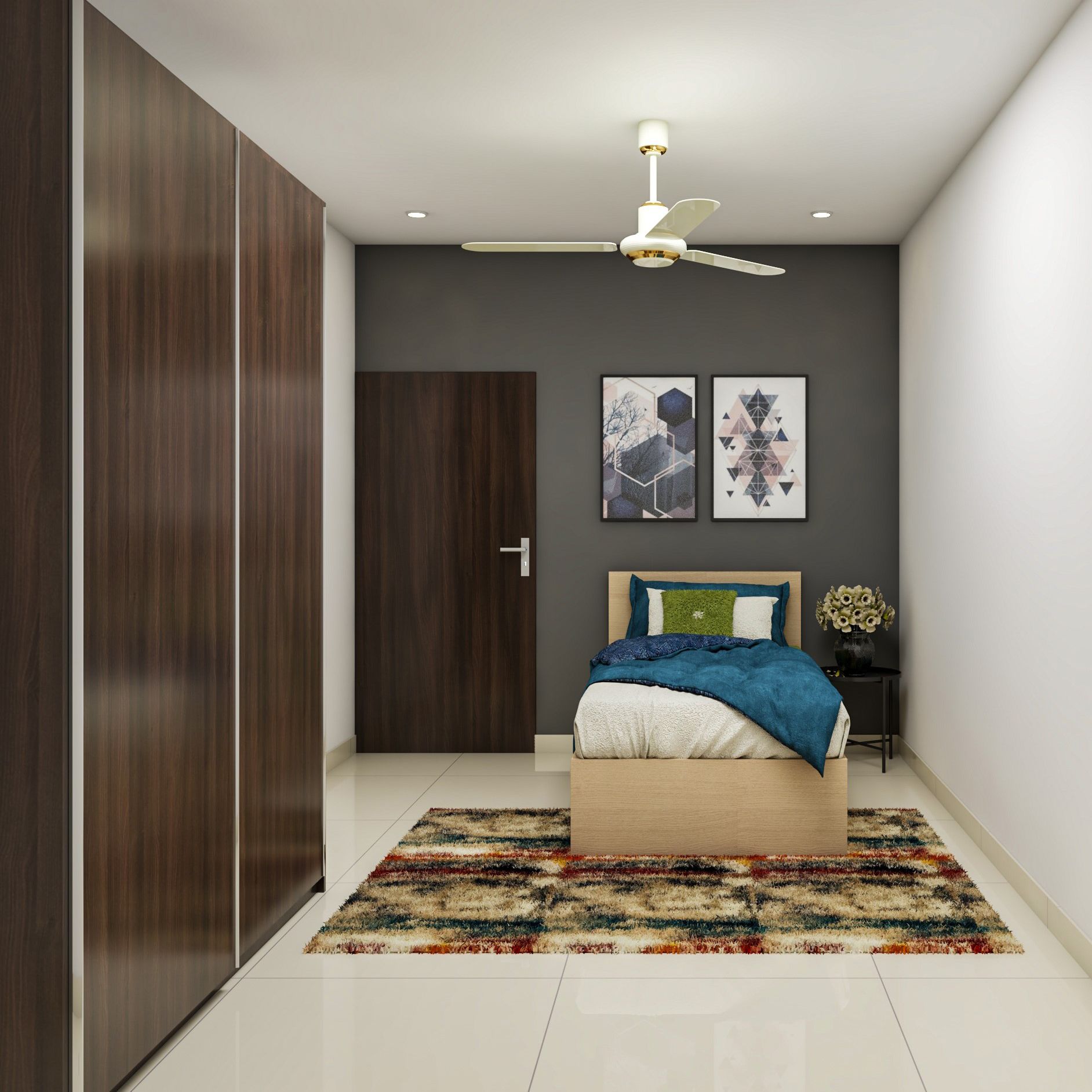 Modern And Compact Kid's Bedroom Design