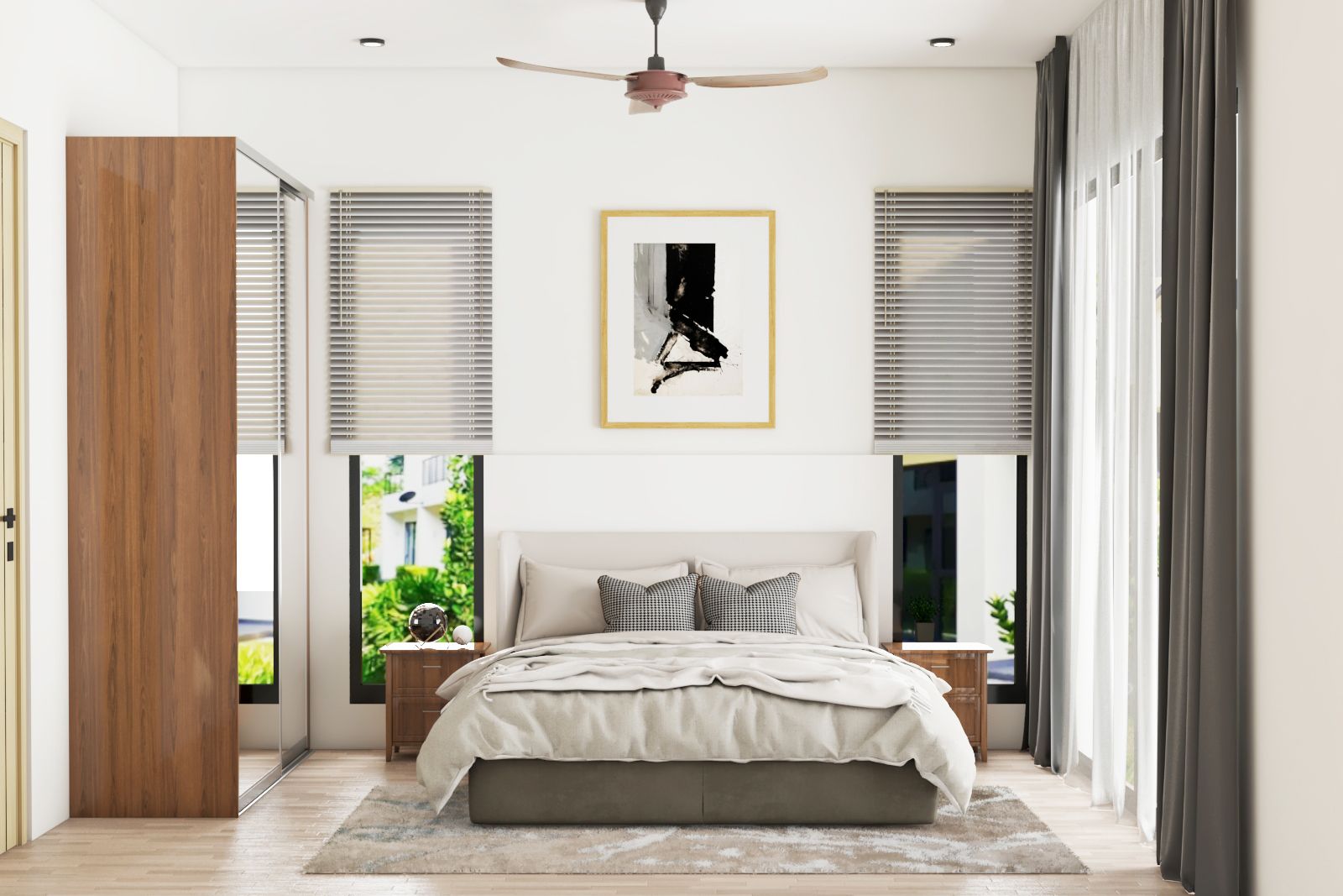 Spacious Master Bedroom Design With Contemporary Decor