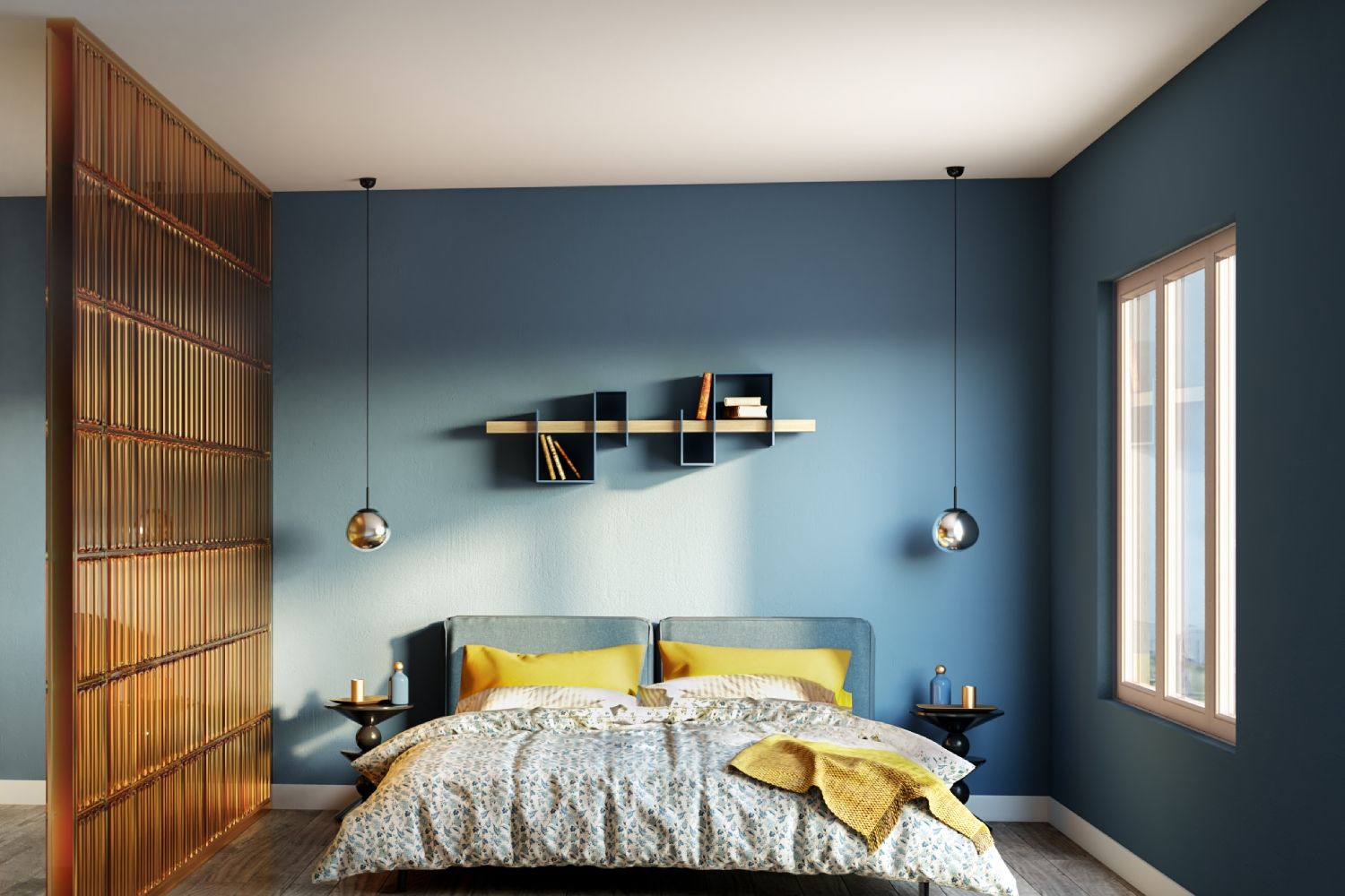 Blue Wall Paint For Modern Bedrooms