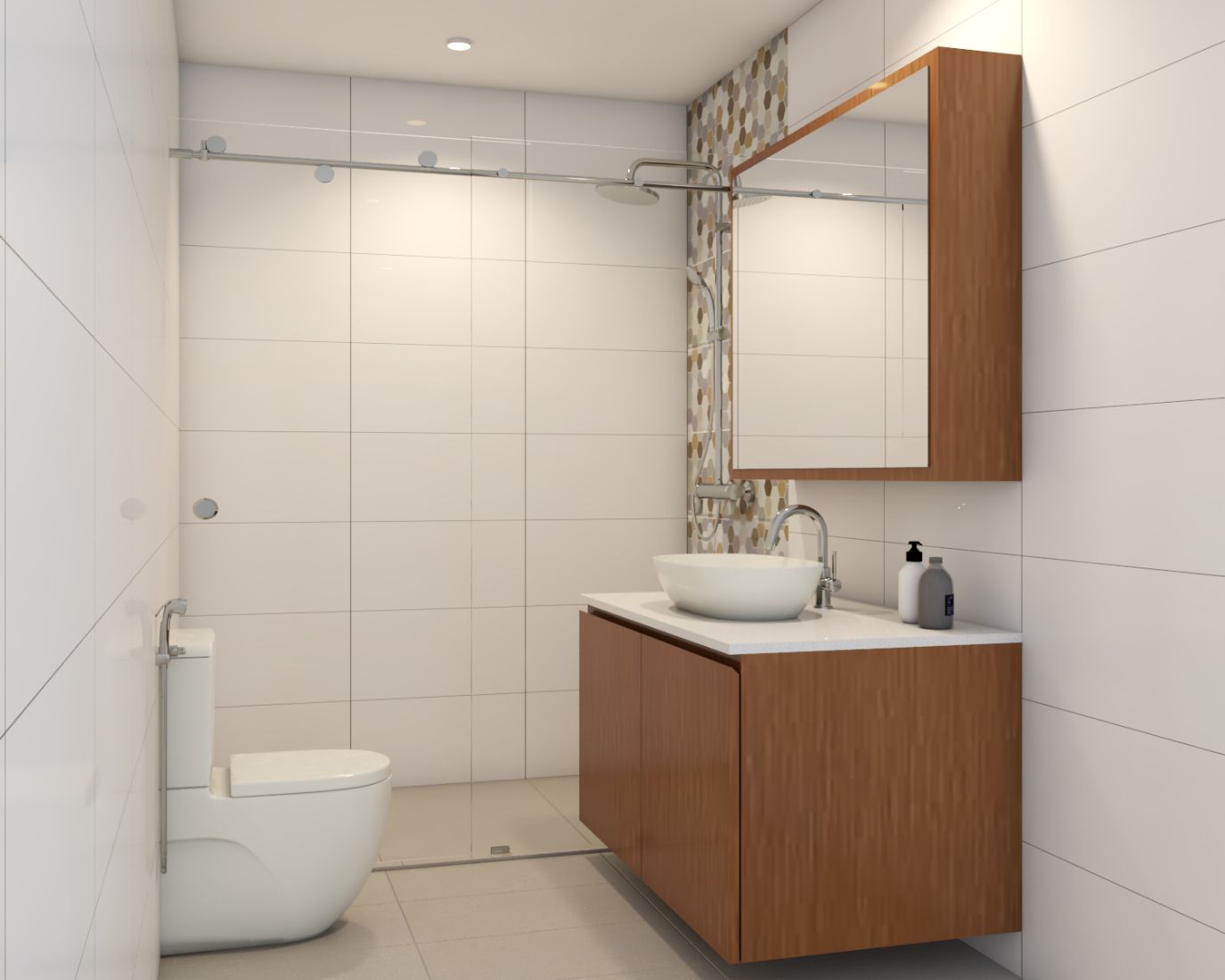 Modern Bathroom Design With Quartz Countertop