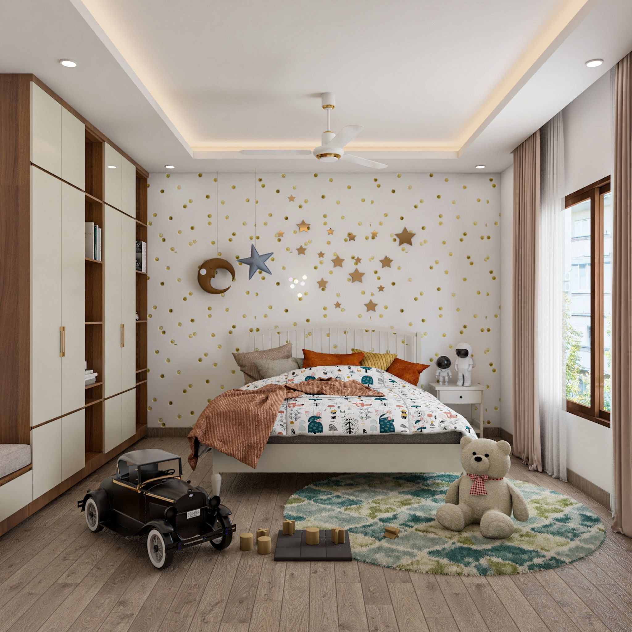 Modern Rectangular False Ceiling Design For Bedrooms