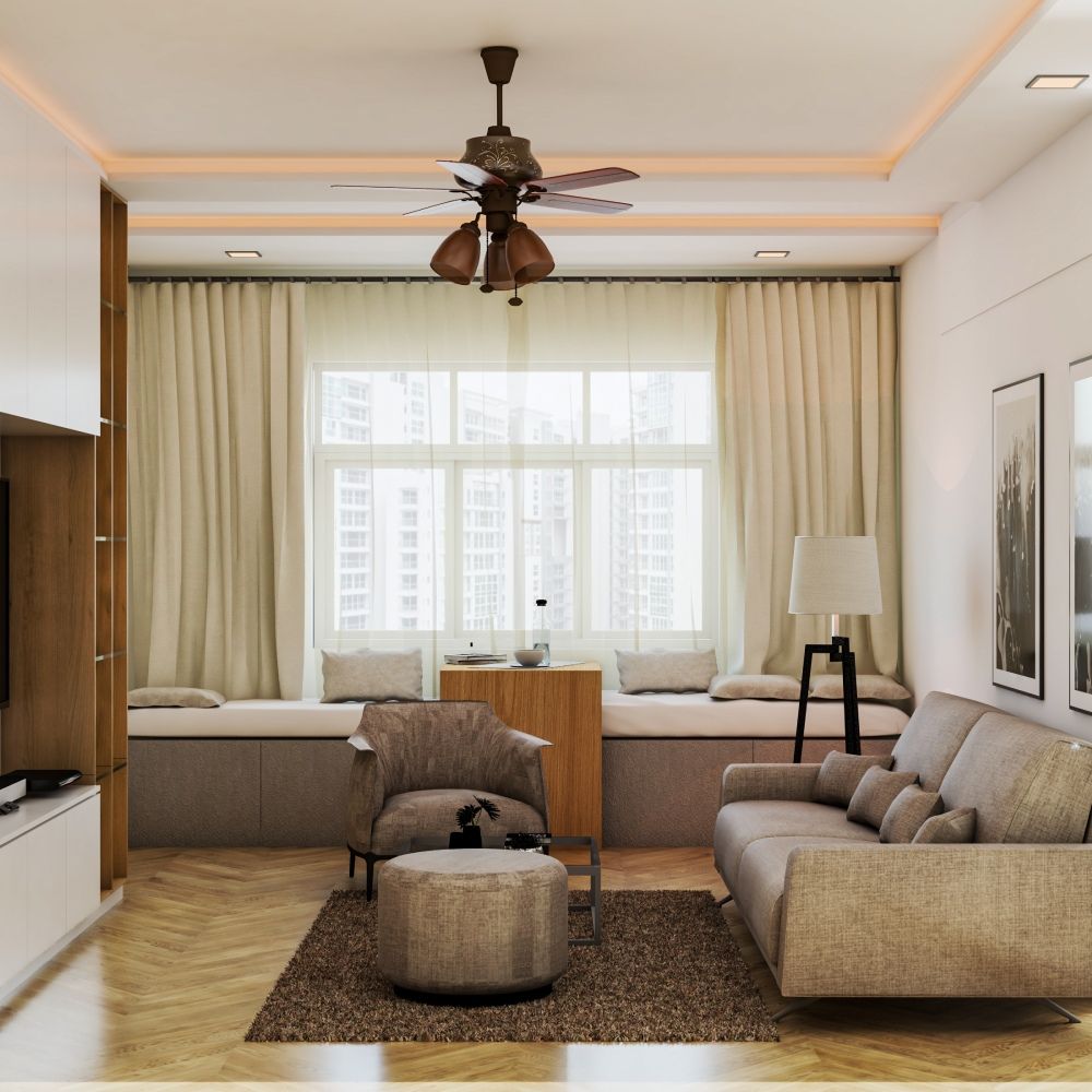 Single-Layered Gypsum False Ceiling Design | Livspace