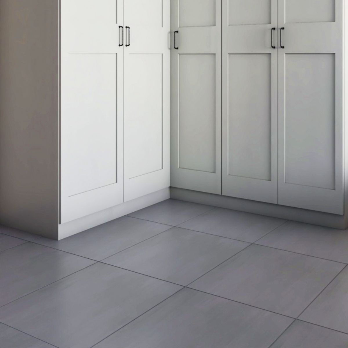 Light Grey Sqaure Floor Tiles Design