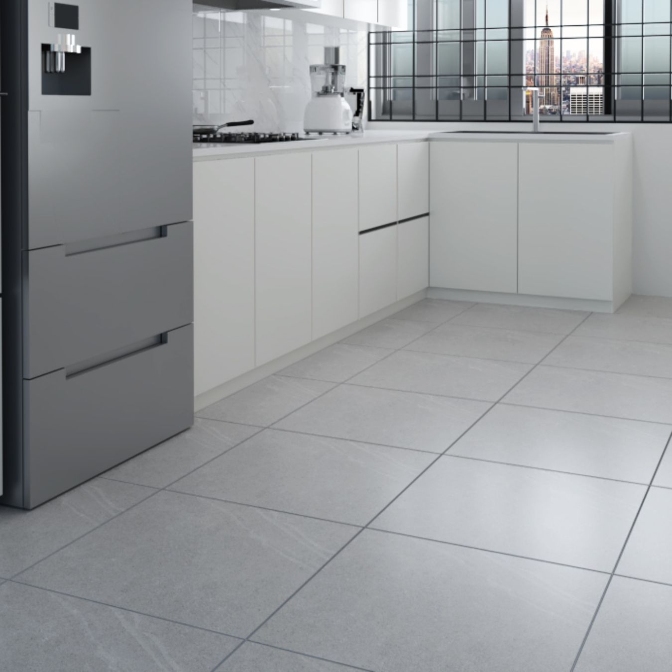 Contemporary Light-Coloured Flooring Design For Kitchens