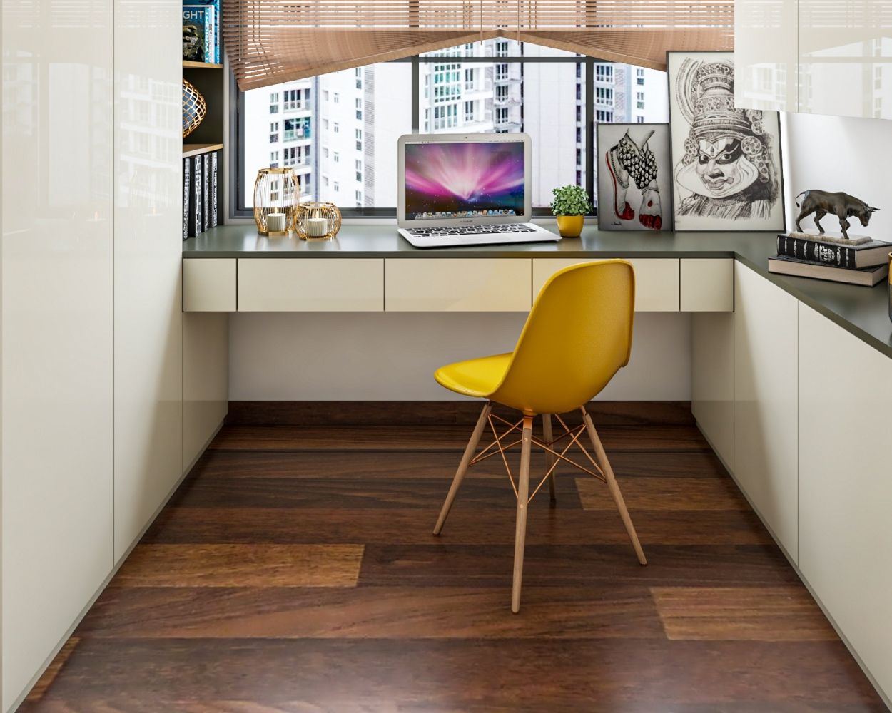 Modern Wood Flooring Design With Rectangular Tiles