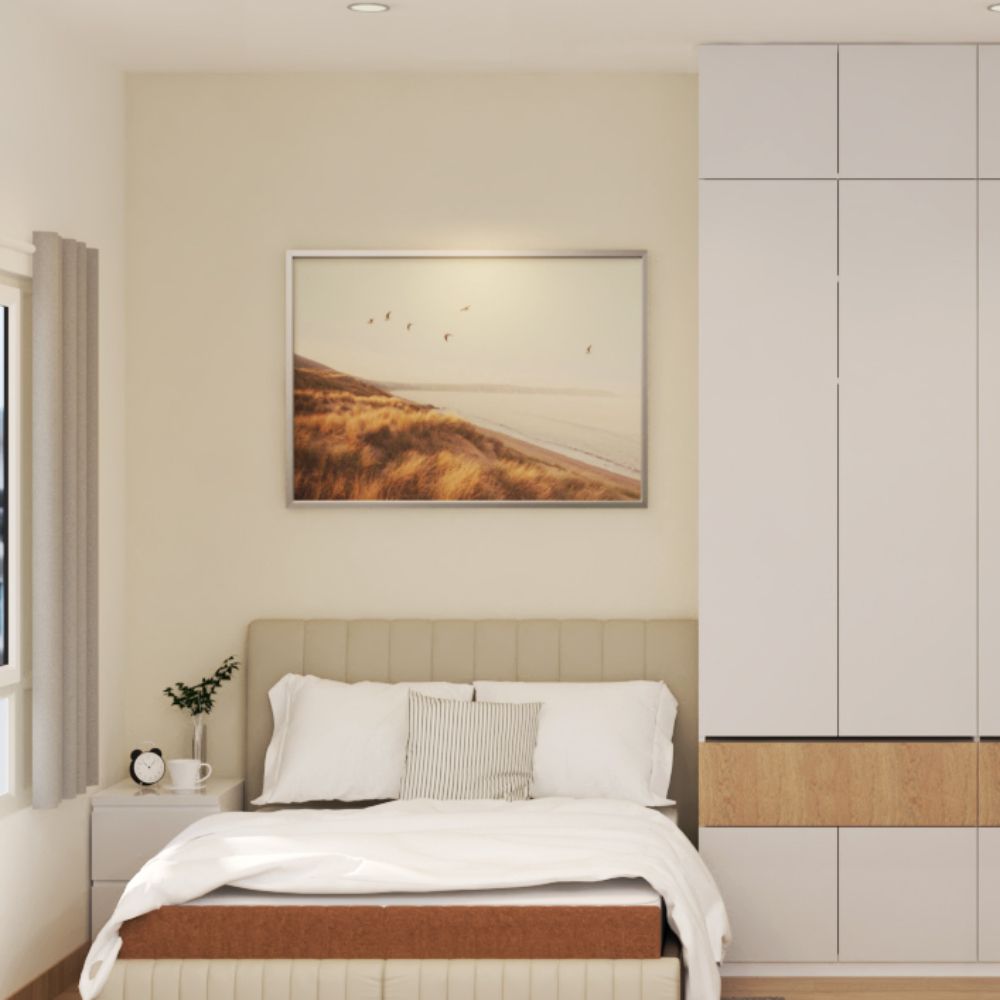 Light Cream Wall Paint Design For Bedrooms With A Scandinavian Aesthetic