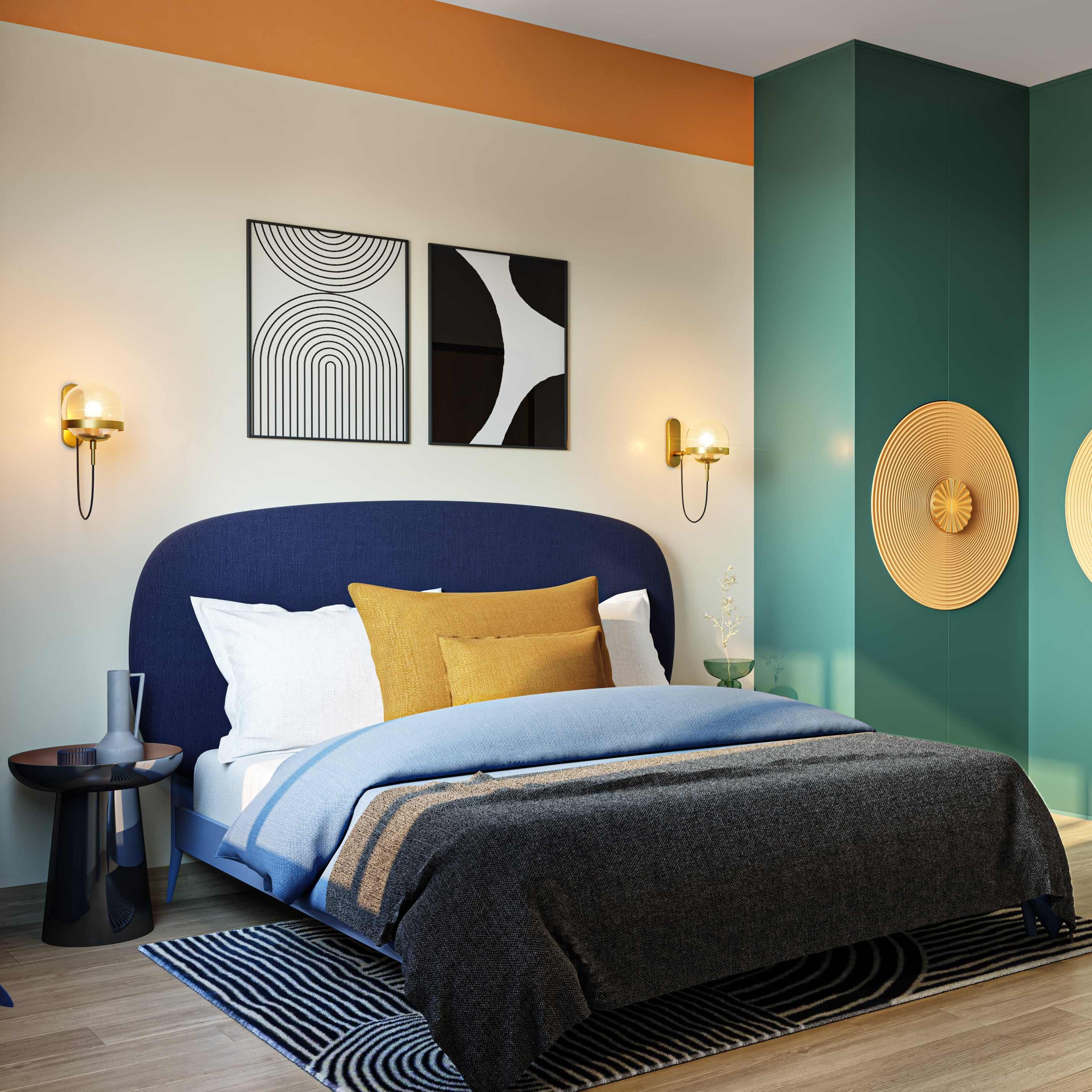 Moisture-Resistant Dual-Tone Wall Paint Design | Livspace