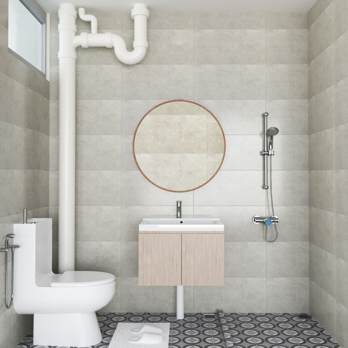 Rectangular Ceramic Tiles Design For Bathroom Walls Livspace 4151