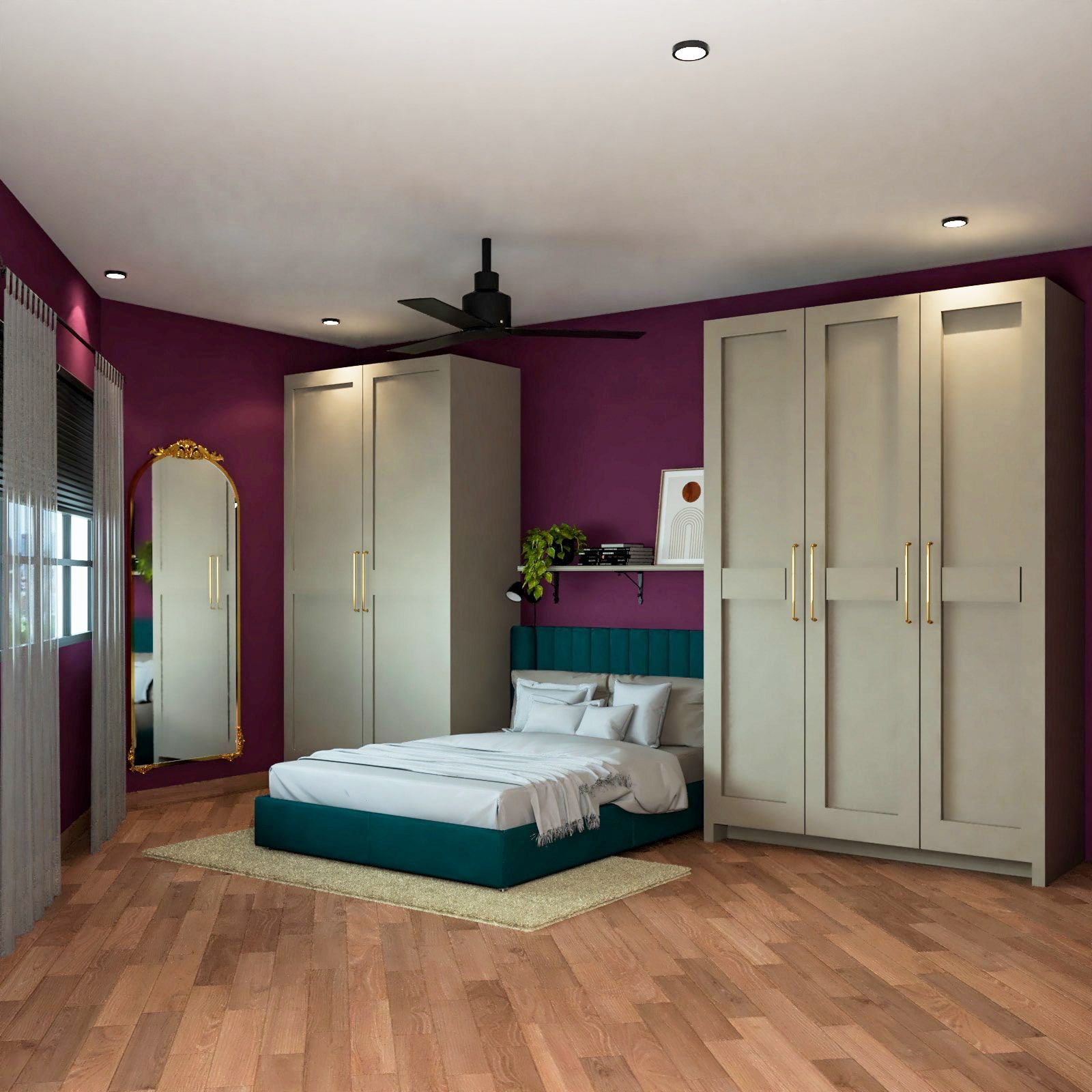 Classic Master Bedroom Design With Light Tones