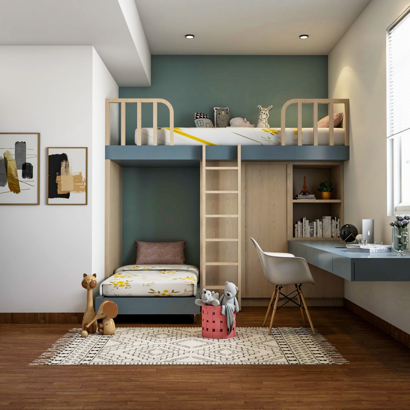 Compact Kid's Room Design With Modern Interiors | Livspace