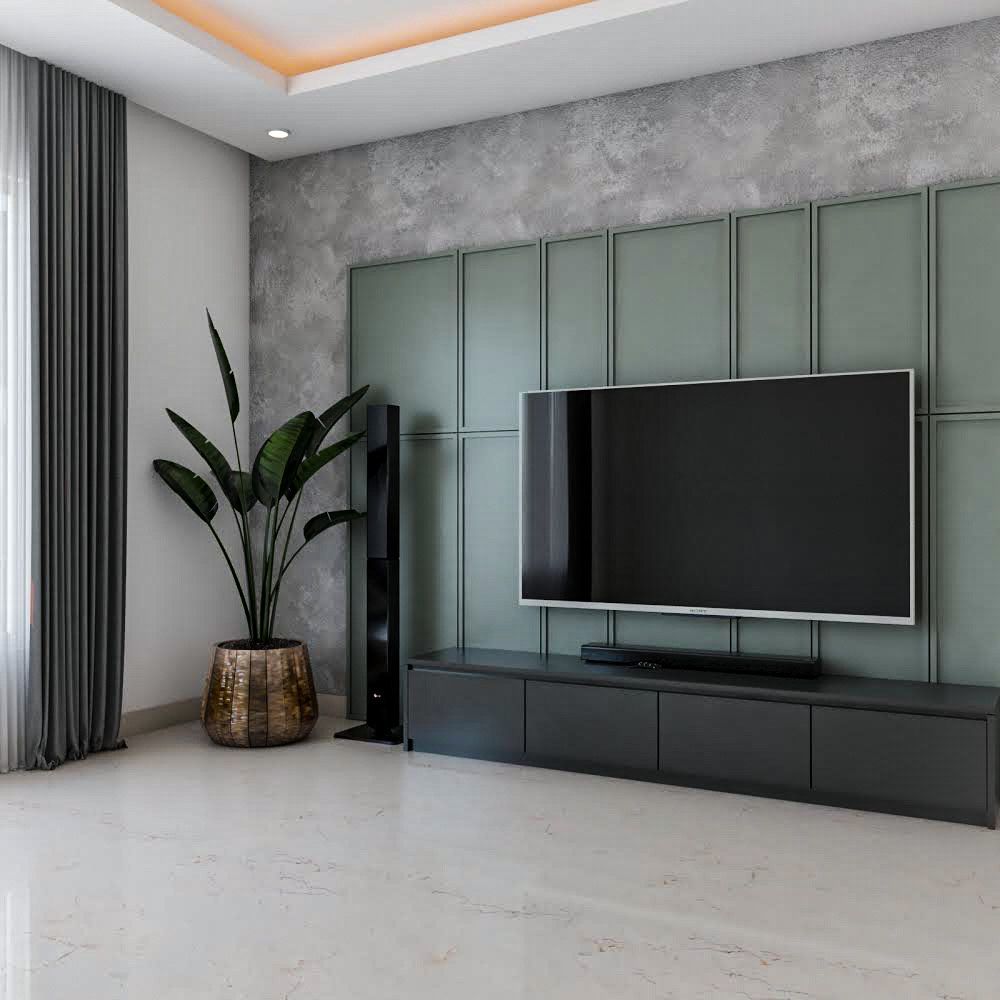 Modern Green Wall Panelling Wall Design For TV Units