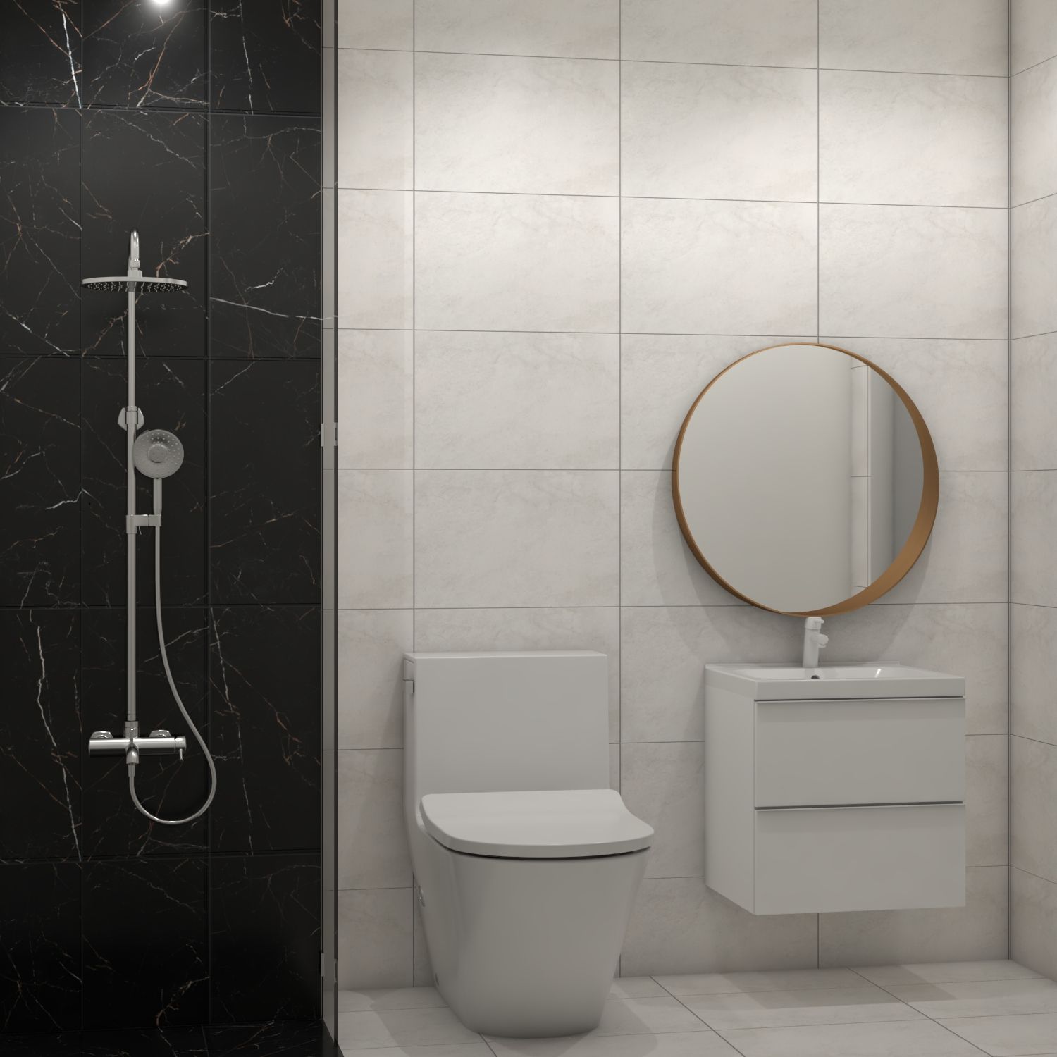 Contemporary White Rectangular Bathroom Tiles With Matte Finish