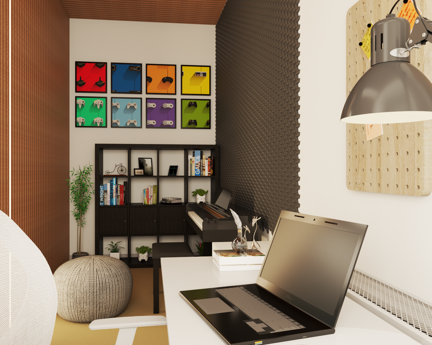 Modern Compact Home Office Design