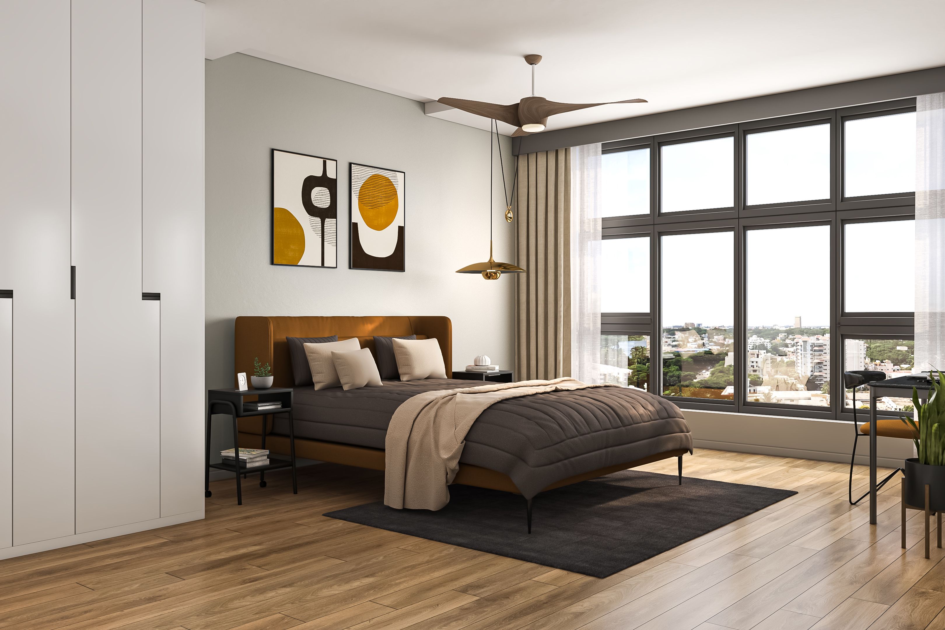 Brown Themed Master Bedroom