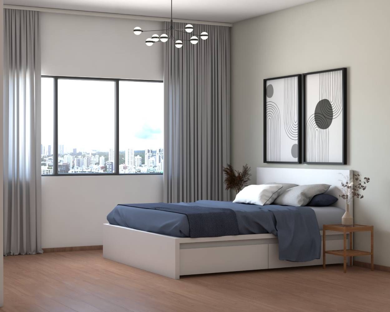 Contemporary Matte-Finish Wooden Flooring For Bedrooms