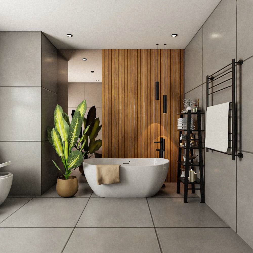 Contemporary Ceramic Grey Bathroom Tiles For The Wall