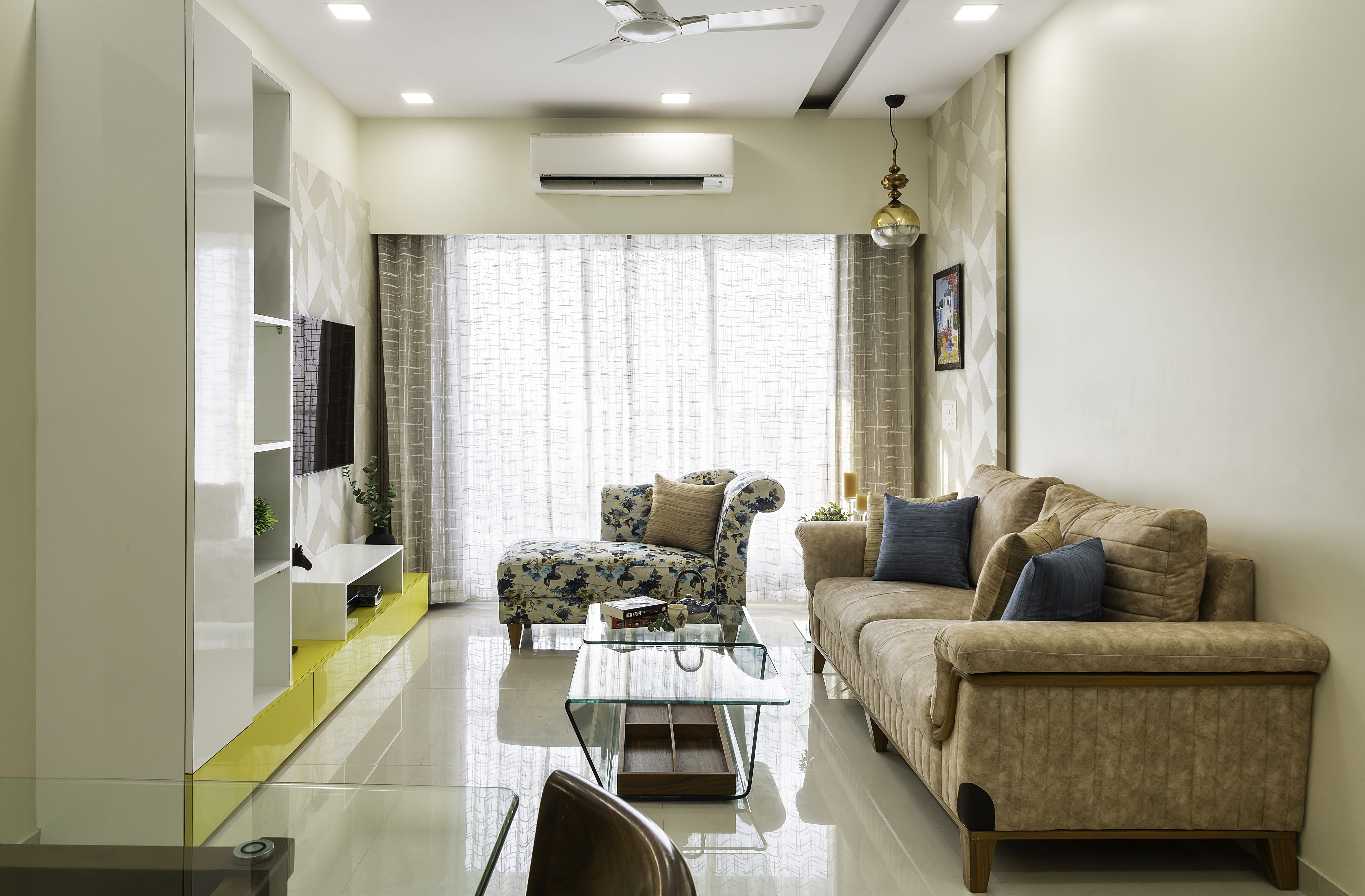 Modern Cosy 2-BHK Home Design For Flat In Mumbai