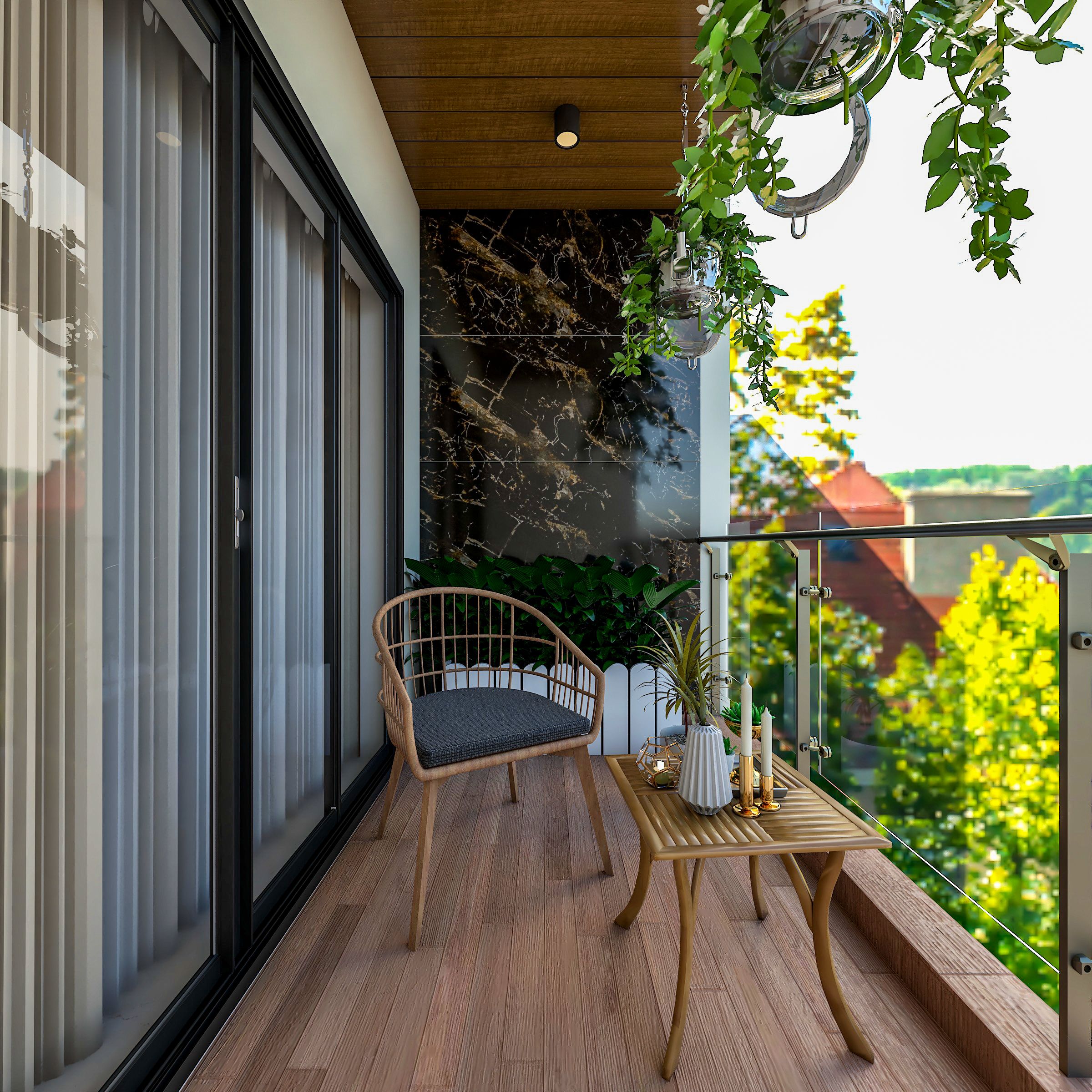 Compact Contemporary Style Elegant Balcony