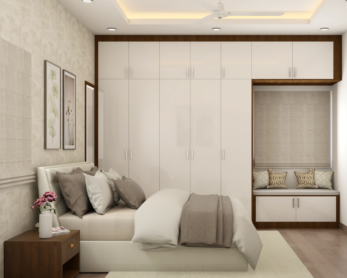 Convenient Modern Theme Spacious Master Bedroom Design | Livspace