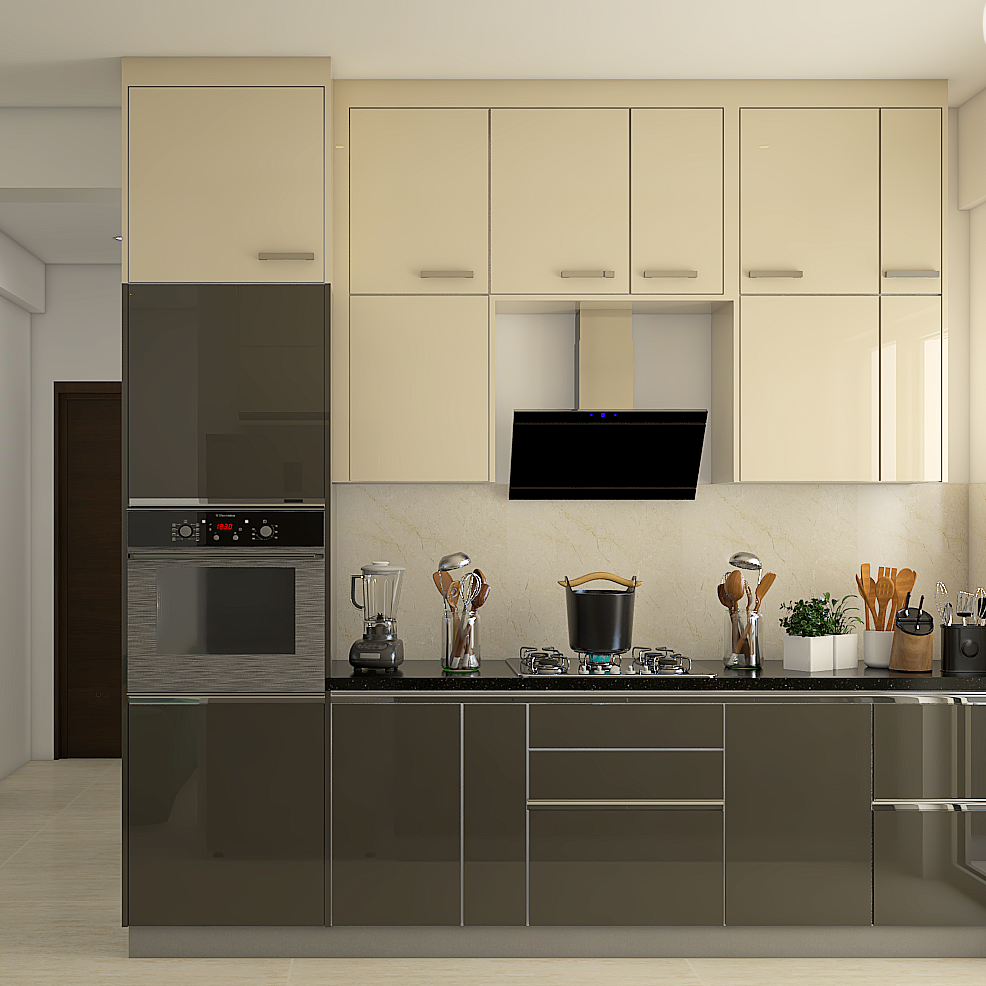 Well-Ventilated Modular Kitchen With Spacious Interiors