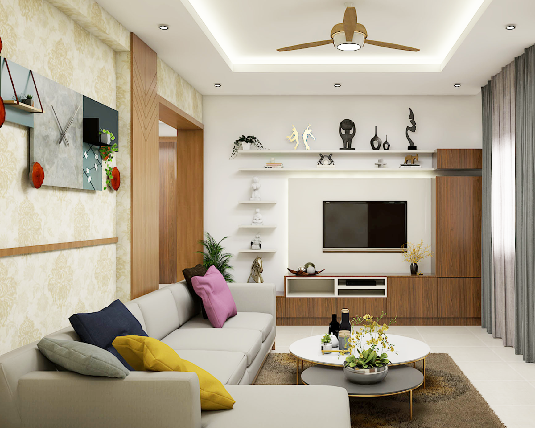 Stunning Living Room Interior Design Ideas   Livspace