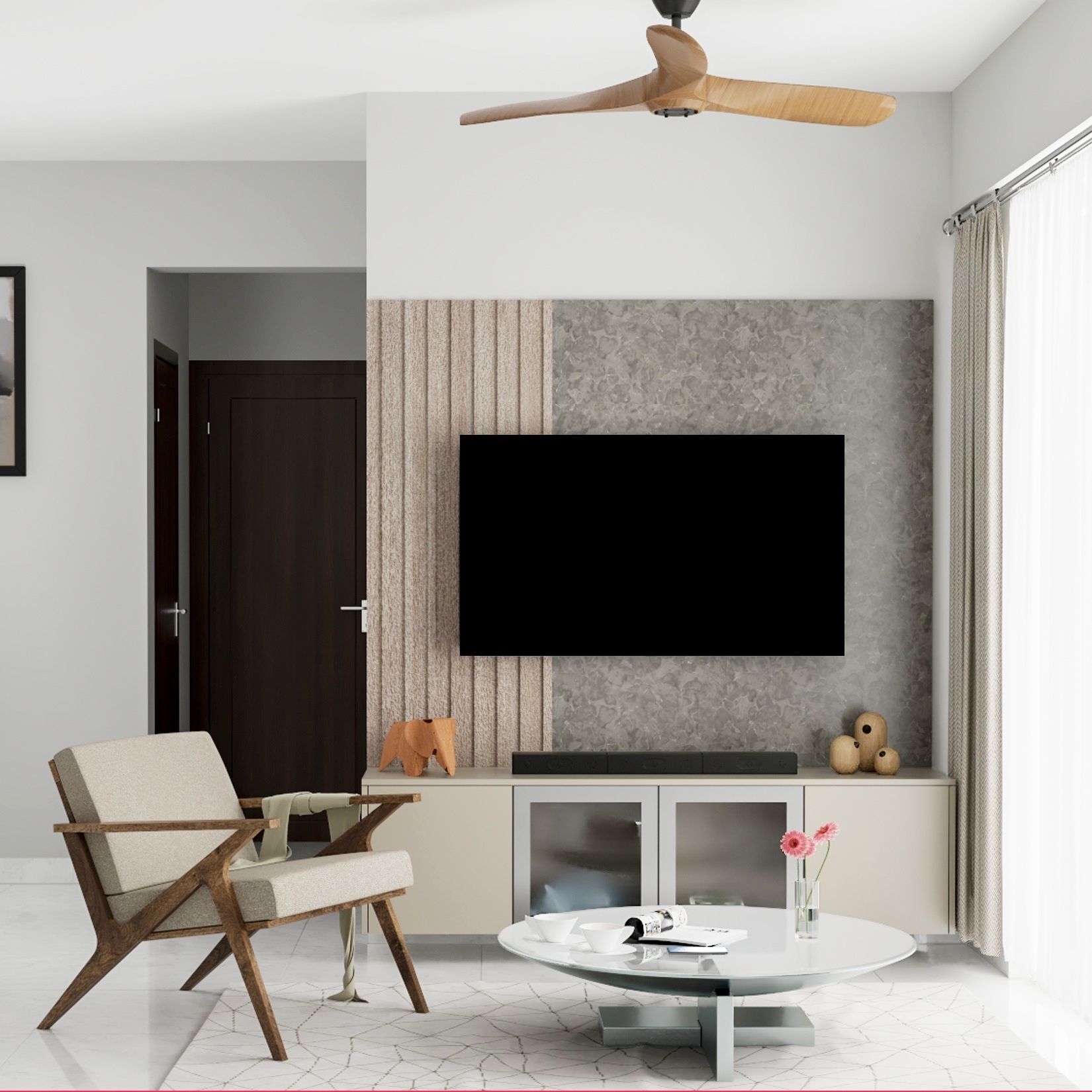 Contemporary Wall-Mounted TV Unit For Living Rooms