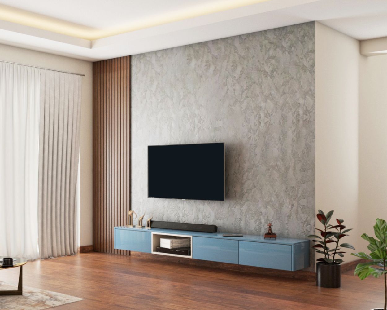 Modern Grey Abstract Living Room Wallpaper Design