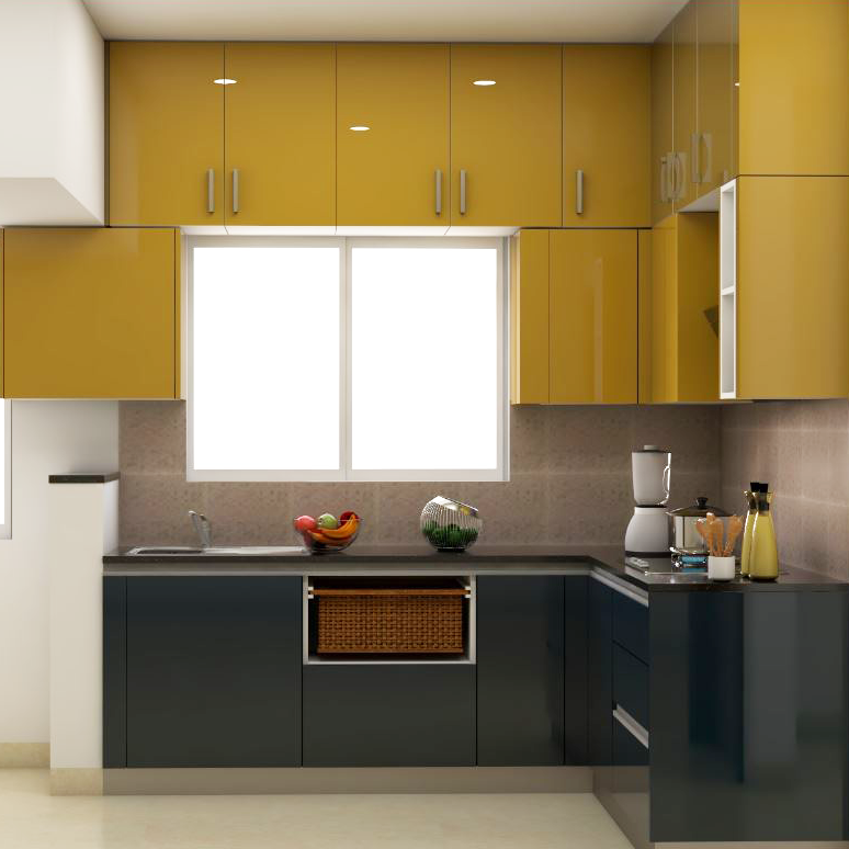 Budget Kitchen With Mustard Yellow Cabinets And Ample Storage Livspace   Spl Inls Mk 0761 B 1639477895 8UXYz 