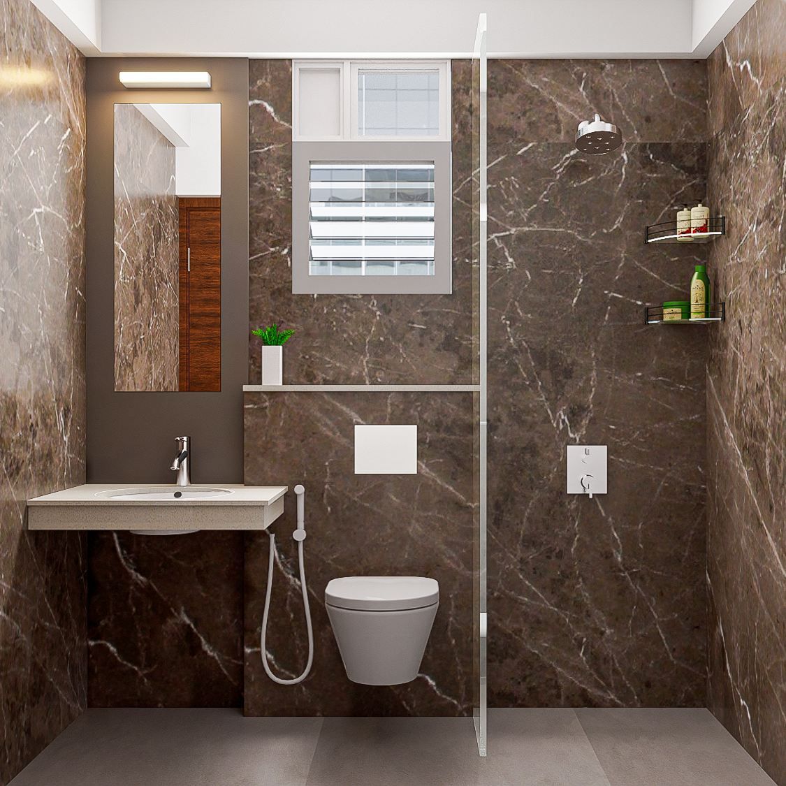 modern-compact-bathroom-design-with-brown-interiors-livspace