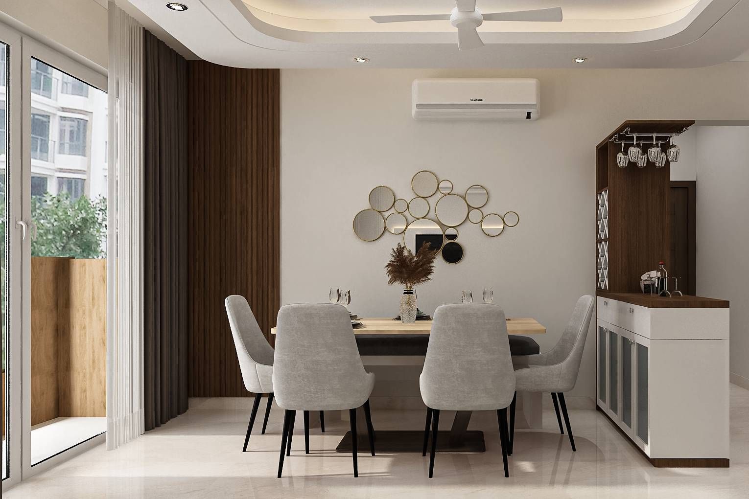 Low Maintenance Contemporary Styled Spacious Dining Room Design ...