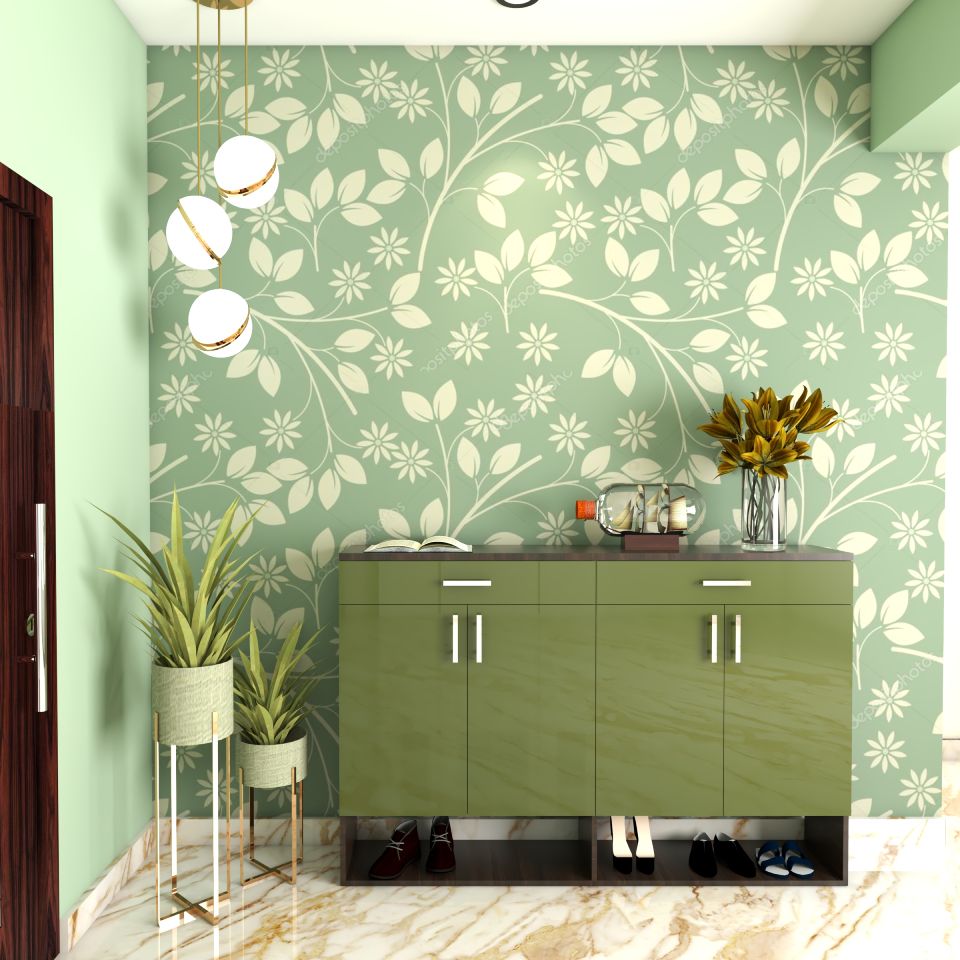 Light green wall deals design