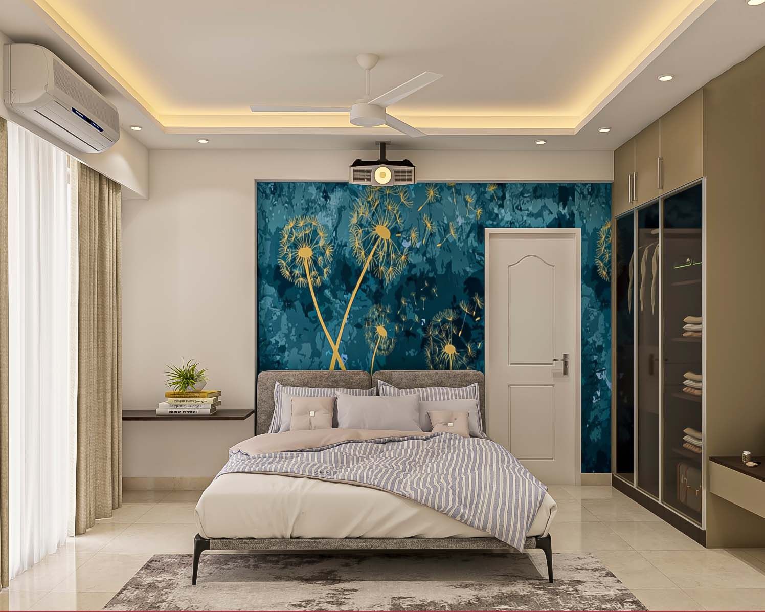 Contemporary False Ceiling Design For Bedroom Livspace