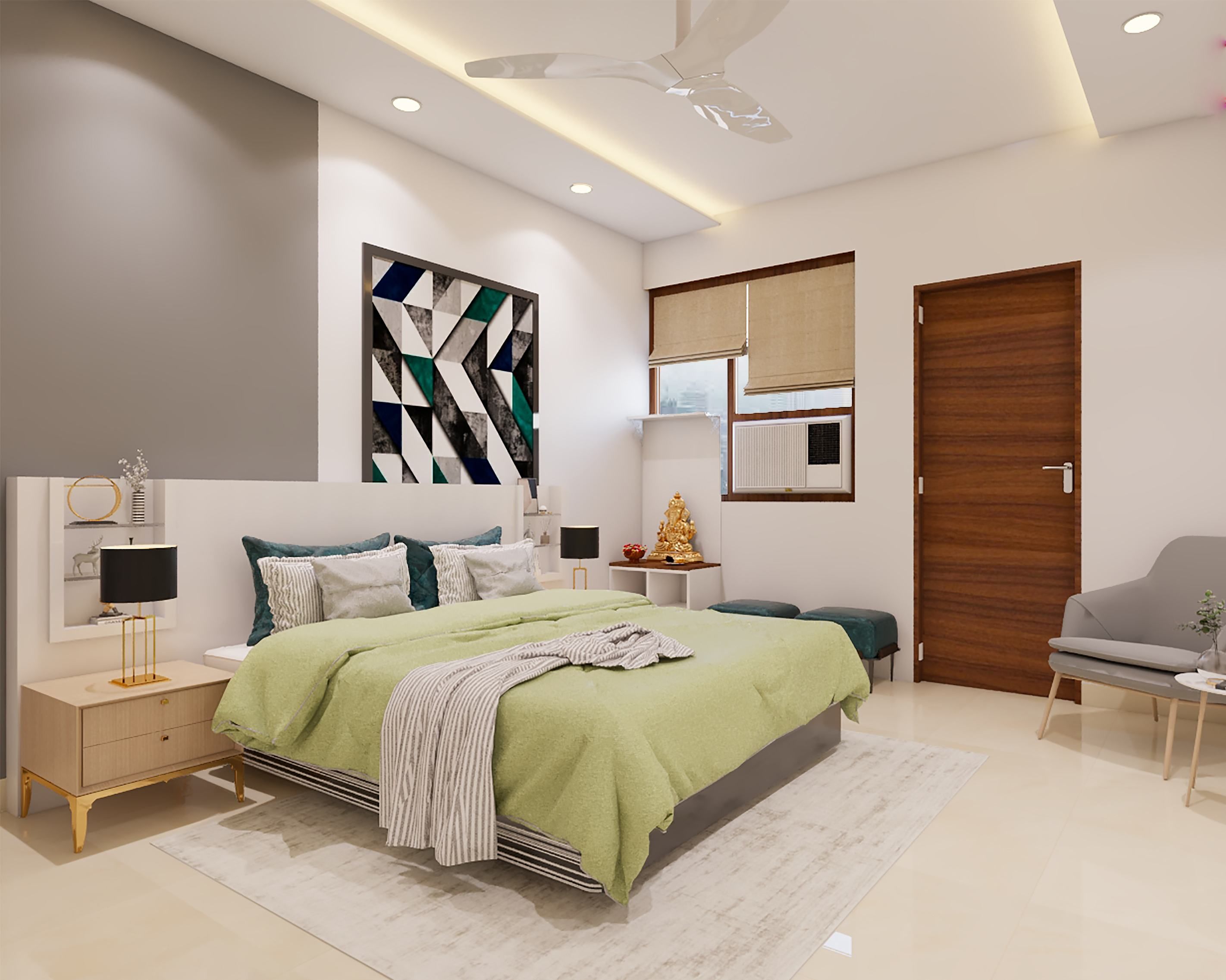 False Ceiling Design With Bright Color Palette Livspace   Guest Bedroom 11 2 1 1662023657 CIIe3 